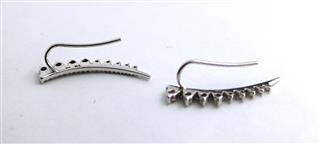 Gold-Diamond Earrings 62 Diamonds .500 Carat T.W. 10K White Gold 2.47g